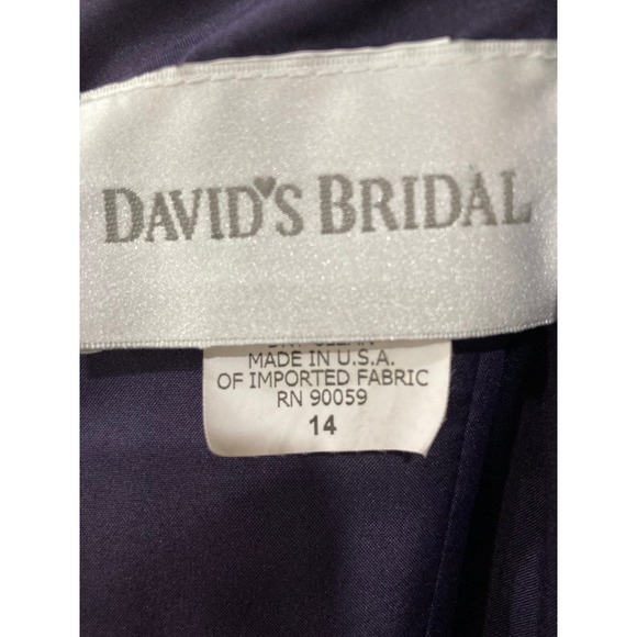David's Bridal Short Strapless Dress Size 14 - Picture 4 of 5